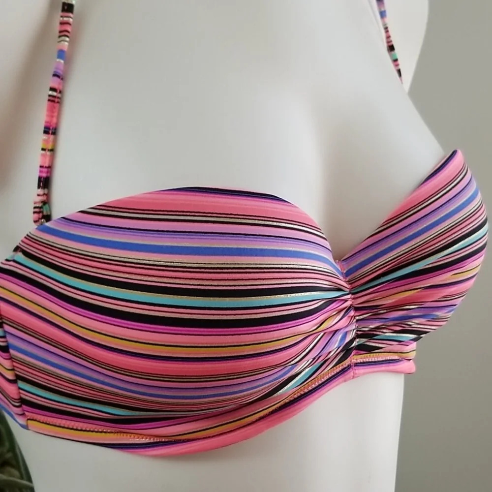 Victoria's Secret Strip Bandeau Pushup Bikini Top